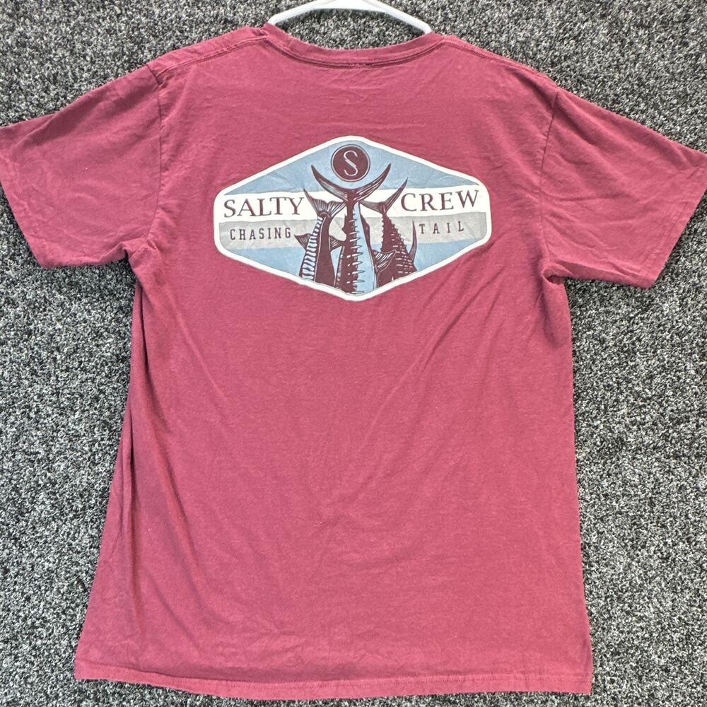 Salty Crew Men's Red Fish Graphic Crew Neck Short Sleeve T-Shirt M Standard